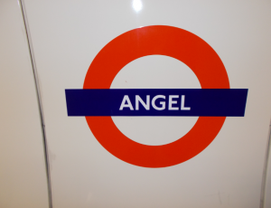 Telephone engineer working at the Angel tube