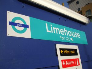 Telephone engineer working at Limehouse DLR